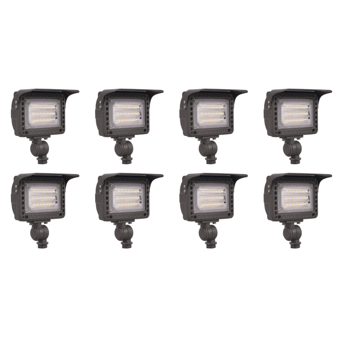 FLACCT20 4x/8x/12x Package Low Voltage Adjustable CCT and Wattage 5W-20W Outdoor LED Landscape Lighting Flood Light