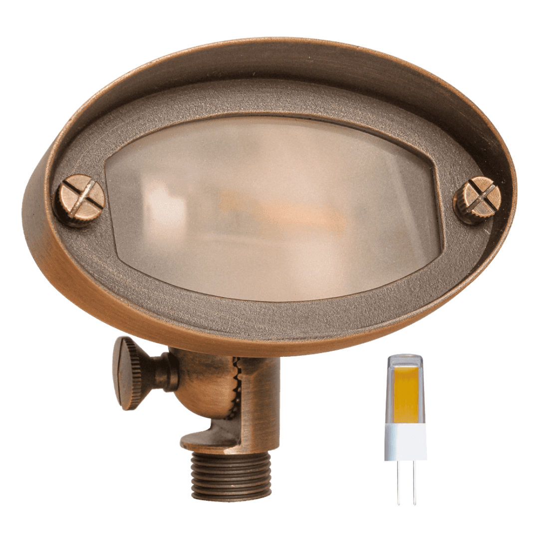 FPB03 4x/8x/12x Package Brass Oval LED Directional Flood Light Adjustable Lighting 5W 3000K Bulb