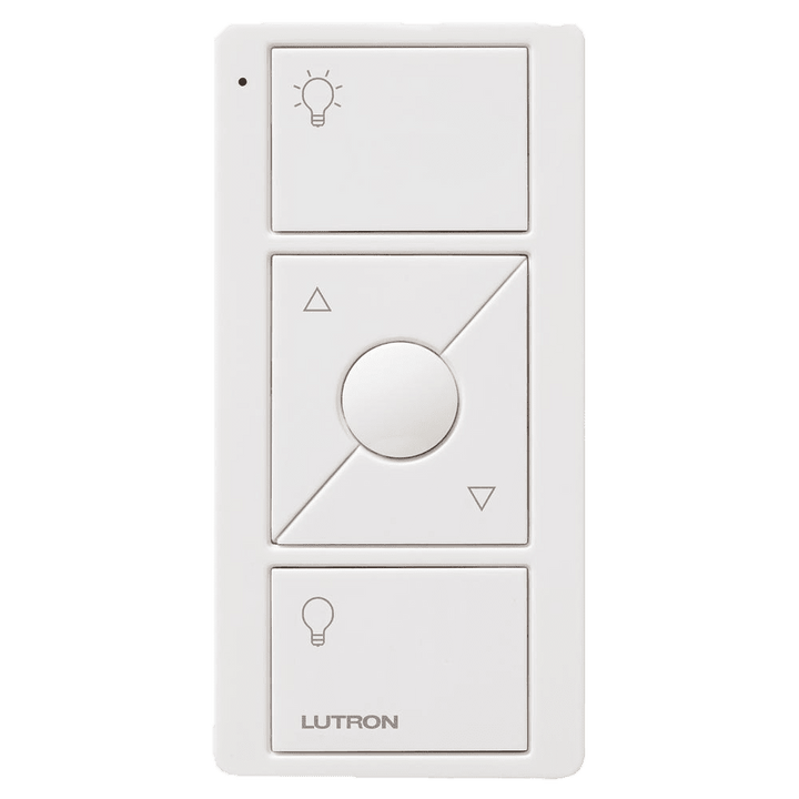 Lutron Caseta Wireless Smart Lighting Lamp Dimmer and Remote Kit, White.