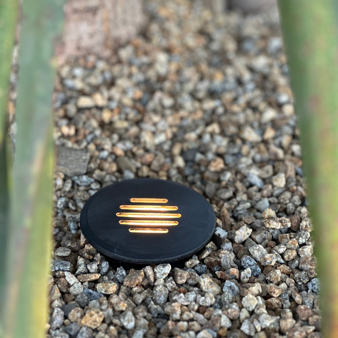 Stelvio Black Cast Brass In-Ground Well Light Low Voltage Landscape Lighting