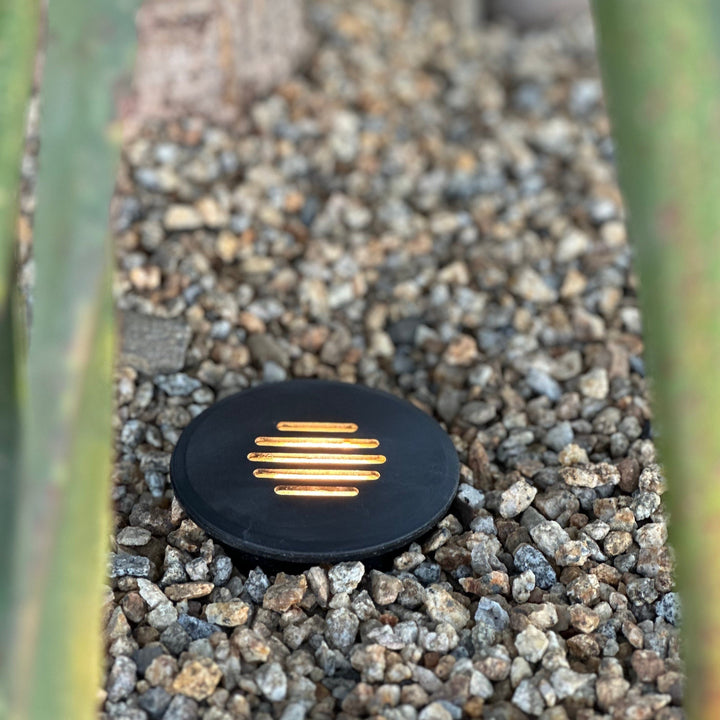Stelvio Black Cast Brass In-Ground Well Light Low Voltage Landscape Lighting