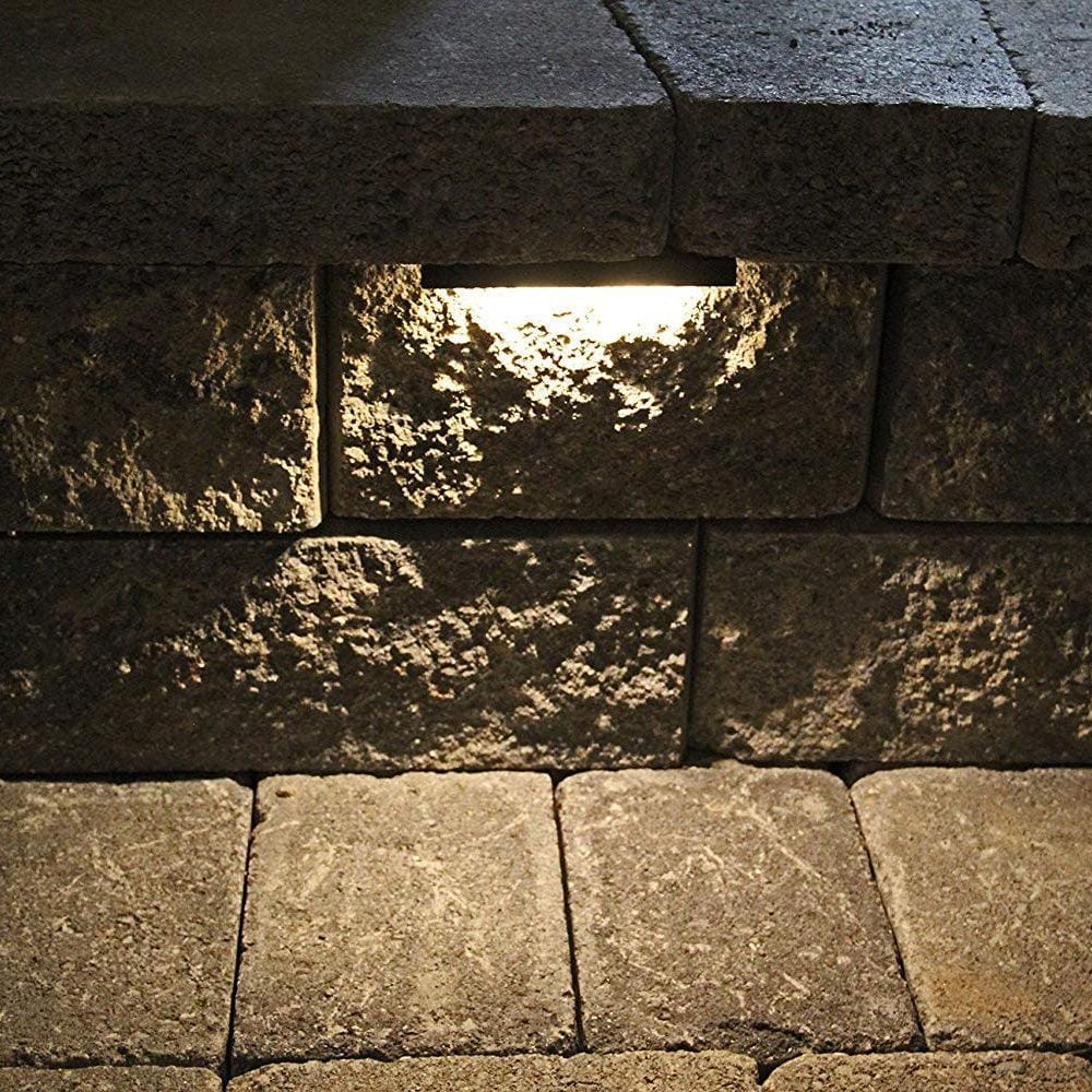 STB12 Brass LED Retaining Wall Light Low Voltage Hardscape Paver Lighting.