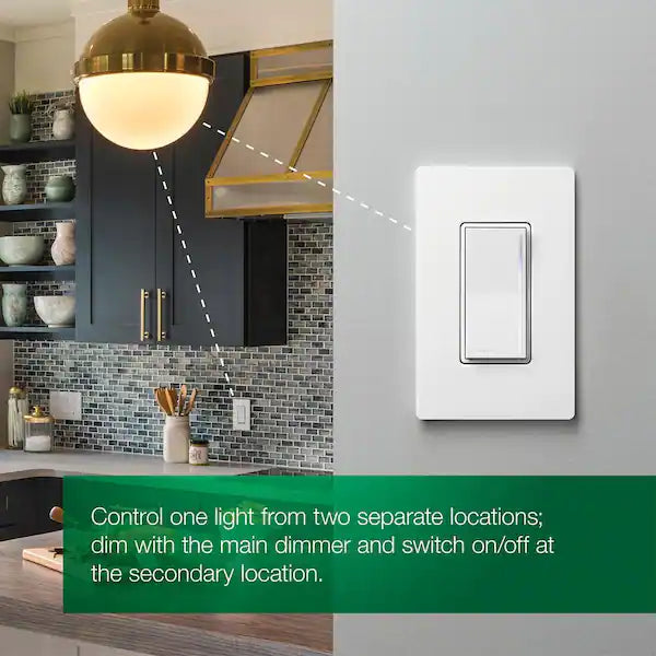 Lutron Sunnata Touch Dimmer Switch with LED+ Advanced Technology, for LED and Incandescent, 3 Way/Multi Location White | STCL-153MH-WH